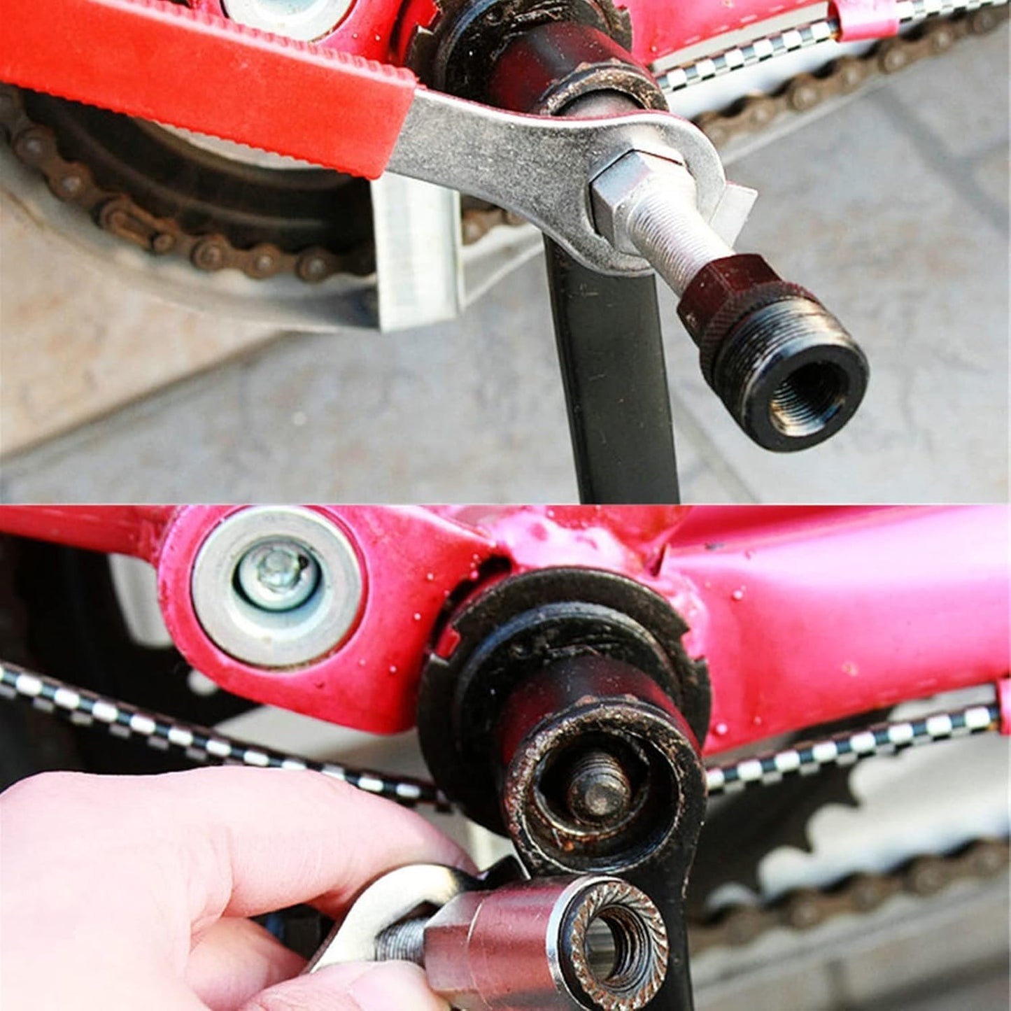 170 mm Bicycle Crank Arm Universal 170 mm Crank Left Crank Single Pedal Crank Arm Bicycle Crank Replacement with Crank Tool Set for MTB Road Mountain Bicycle