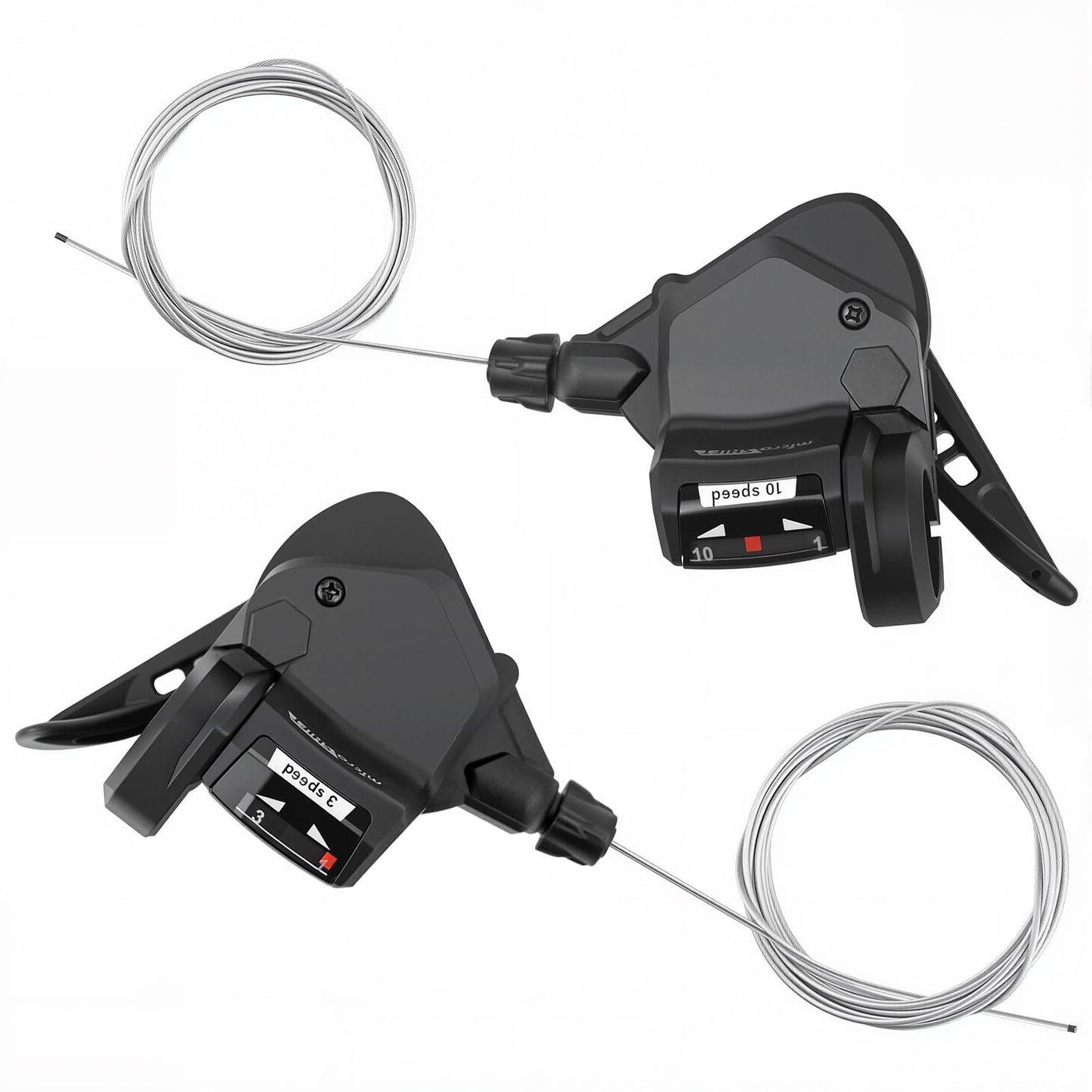 MEGHNA 1 Pair of Bicycle Gear Lever Bicycle Gears 3 x 8/9/10 Speed Gear Shifter Lever/Lever/Right Gear Lever (3 x 8 Speed)