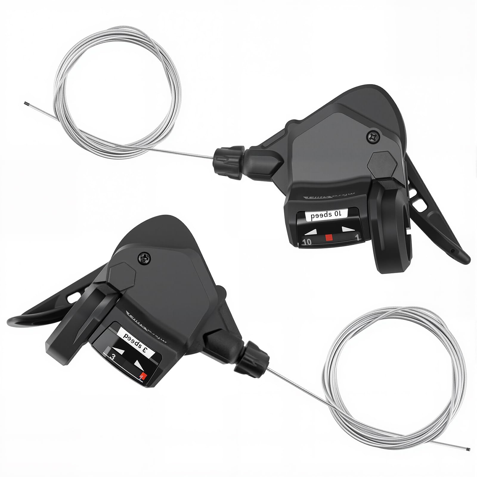 MEGHNA 1 Pair of Bicycle Gear Lever Bicycle Gears 3 x 8/9/10 Speed Gear Shifter Lever/Lever/Right Gear Lever (3 x 8 Speed)