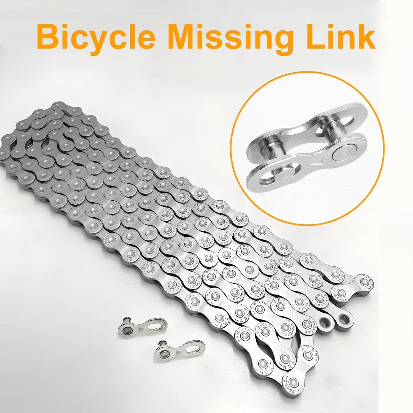 8 Pairs of Bicycle Missing Link, 6/7/8/9/10/11 Speed Quick Release Bicycle Chain Link, Steel Bicycle Chain, Reusable Bicycle Chain Link, Chain Connector Link for Road Bike, Mountain Bike