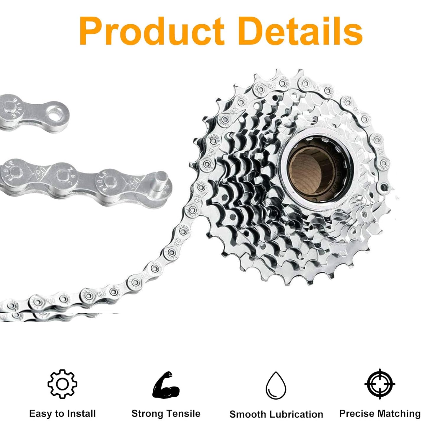 8 Pairs of Bicycle Missing Link, 6/7/8/9/10/11 Speed Quick Release Bicycle Chain Link, Steel Bicycle Chain, Reusable Bicycle Chain Link, Chain Connector Link for Road Bike, Mountain Bike