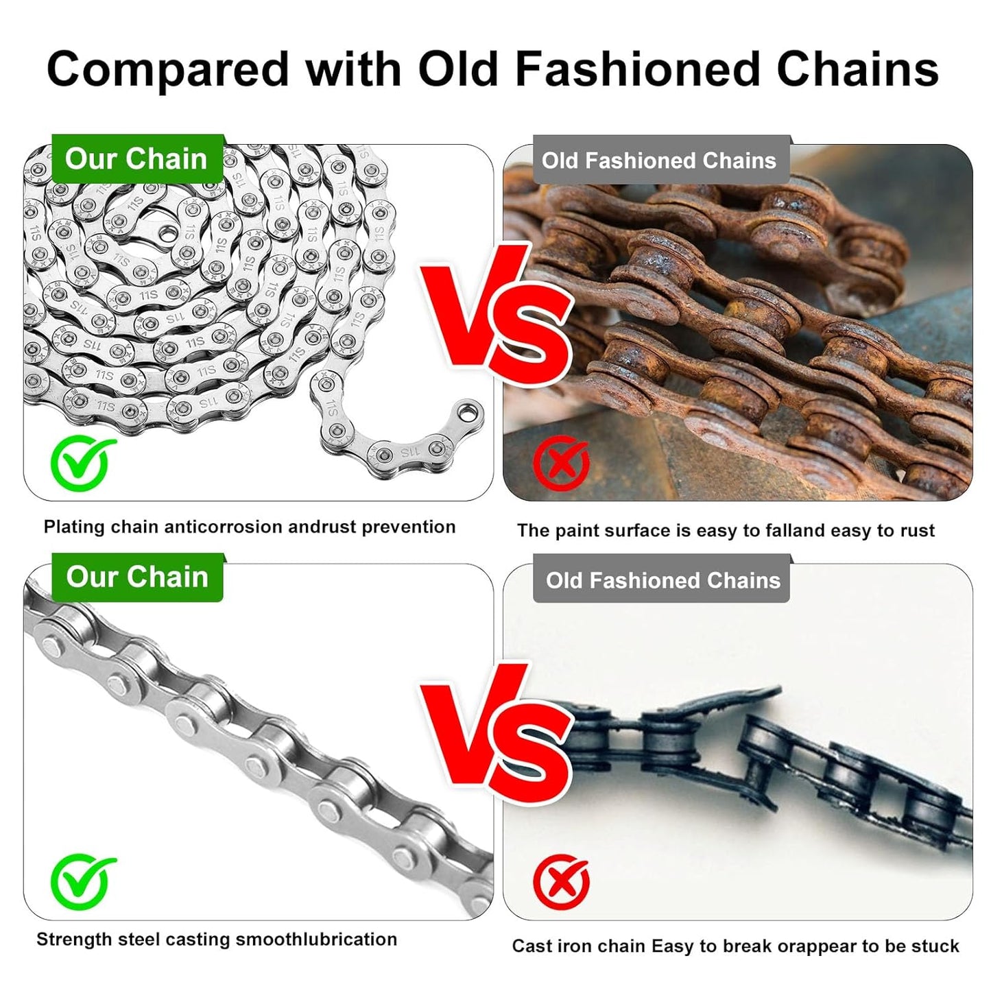 8 Pairs of Bicycle Missing Link, 6/7/8/9/10/11 Speed Quick Release Bicycle Chain Link, Steel Bicycle Chain, Reusable Bicycle Chain Link, Chain Connector Link for Road Bike, Mountain Bike